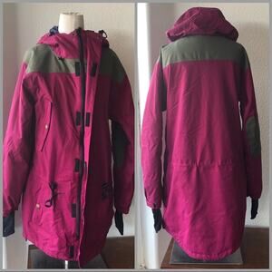 Air Blaster ski jacket pink grey sample women’s size M snowboarding skiing